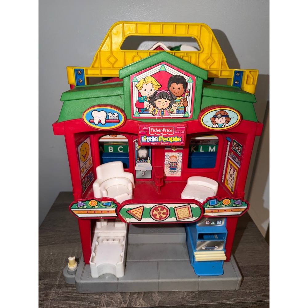 Fisher Price Little People 2008 Learn About Town Folding Playset P6832 Tested